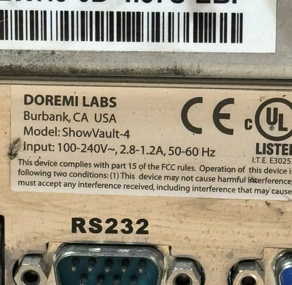 Doremi ShowVault Digital Cinema Server, Untested