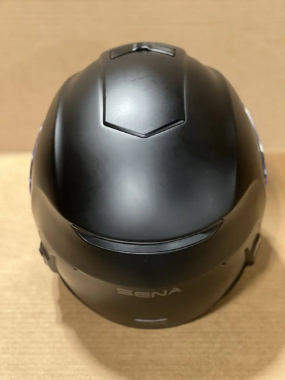 Sena Momentum EVO M Bluetooth Motorcycle Helmet with Mesh Intercom, Matte Black, Large