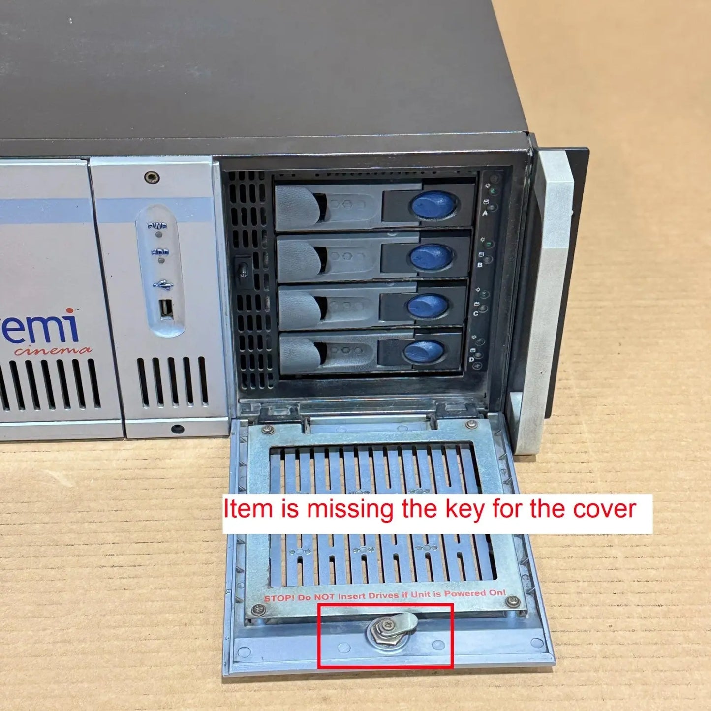 Doremi ShowVault Digital Cinema Server, Powers On, Untested