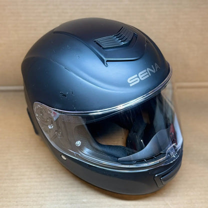 Sena Momentum Lite Bluetooth Motorcycle Helmet, Matte Black, Medium, Scratched