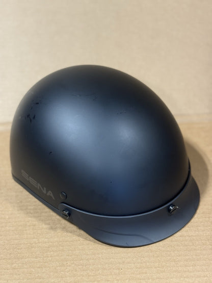 Sena Cavalry 10R Bluetooth Half Helmet, Matte Black, Medium, Scratched