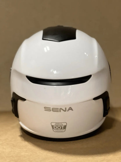 Sena Momentum Bluetooth Motorcycle Helmet, Glossy White, Small