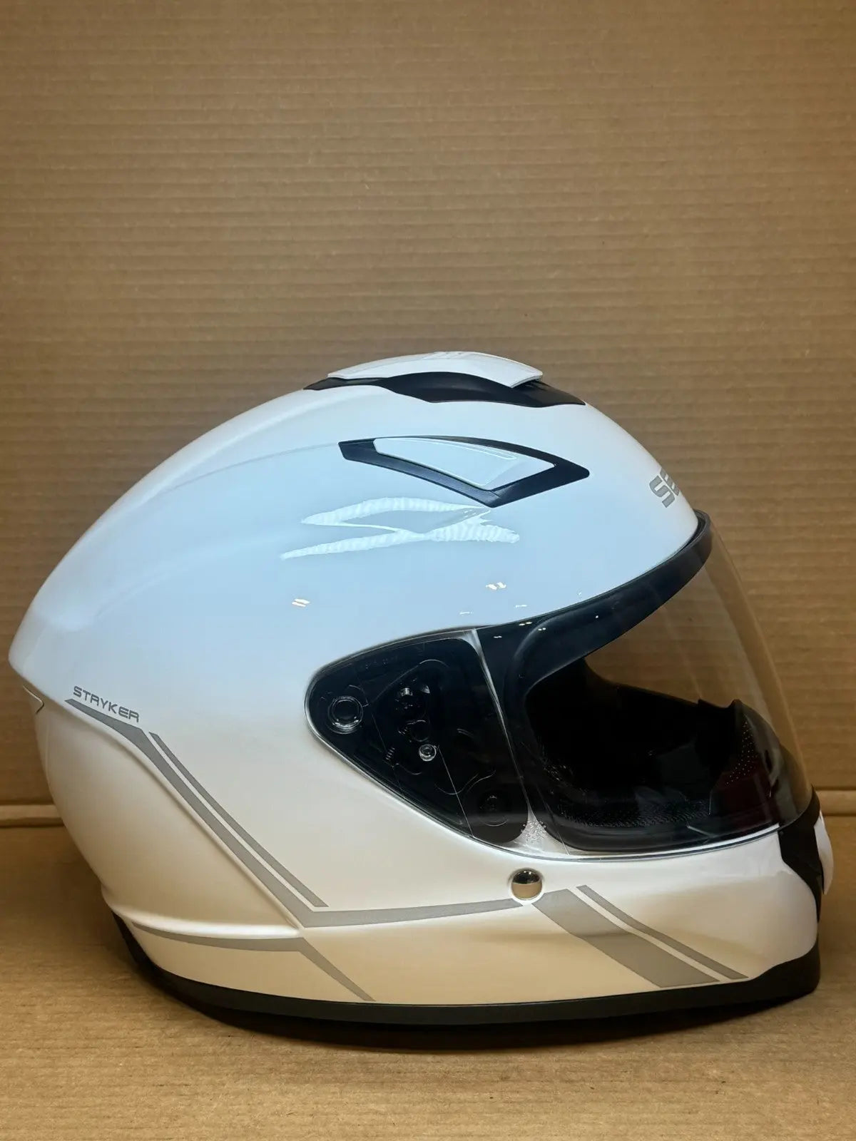 Sena Stryker Bluetooth Motorcycle Helmet, Glossy White, Large