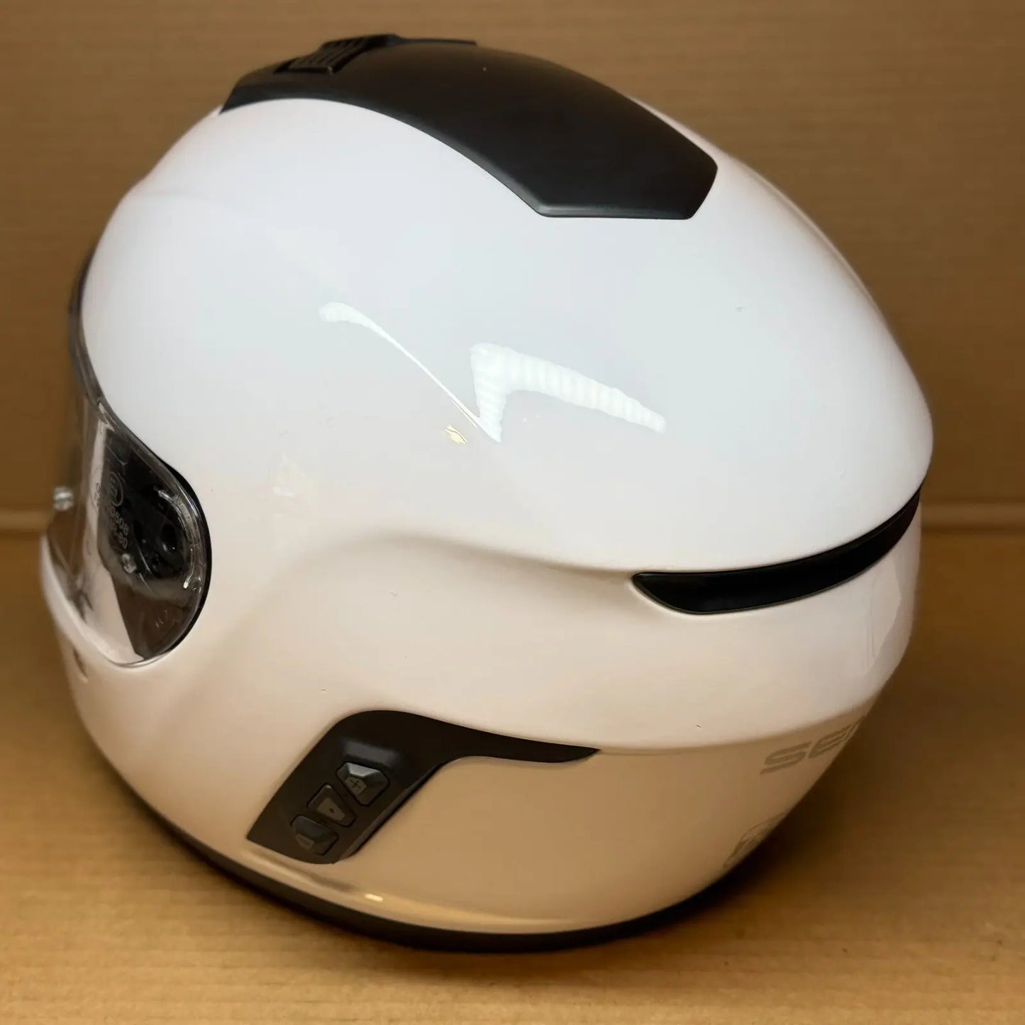 Sena Momentum Bluetooth Motorcycle Helmet, Glossy White, XL