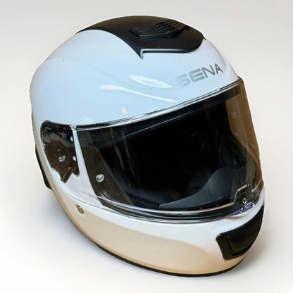 Sena Momentum Bluetooth Motorcycle Helmet, Glossy White, Medium, Scratched