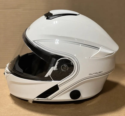 Sena Outrush Modular Flip-up Bluetooth Motorcycle Helmet, Glossy White, XL
