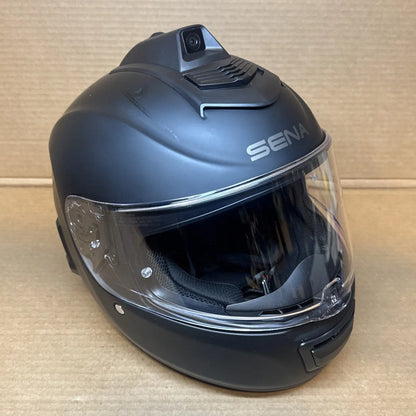 Sena Momentum Pro Bluetooth Camera Motorcycle Helmet, Matte Black, Medium, Scratched