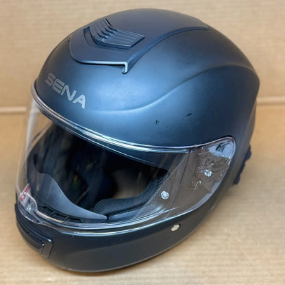 Sena Momentum Lite Bluetooth Motorcycle Helmet, Matte Black, XL, Scratched