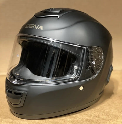 Sena Momentum Bluetooth Motorcycle Helmet, Matte Black, Medium