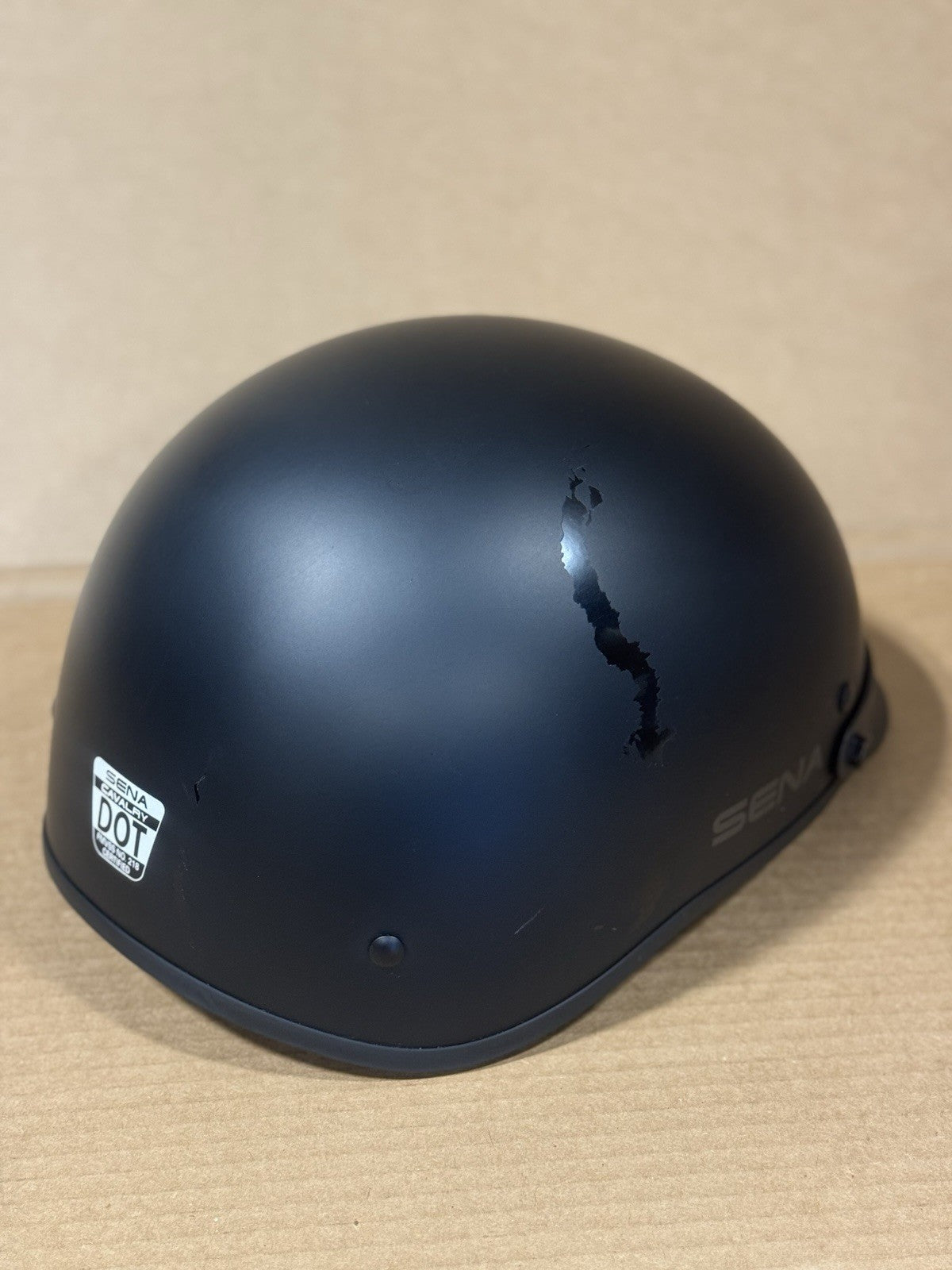 Sena Cavalry 10R Bluetooth Half Helmet, Matte Black, Medium, Scratched