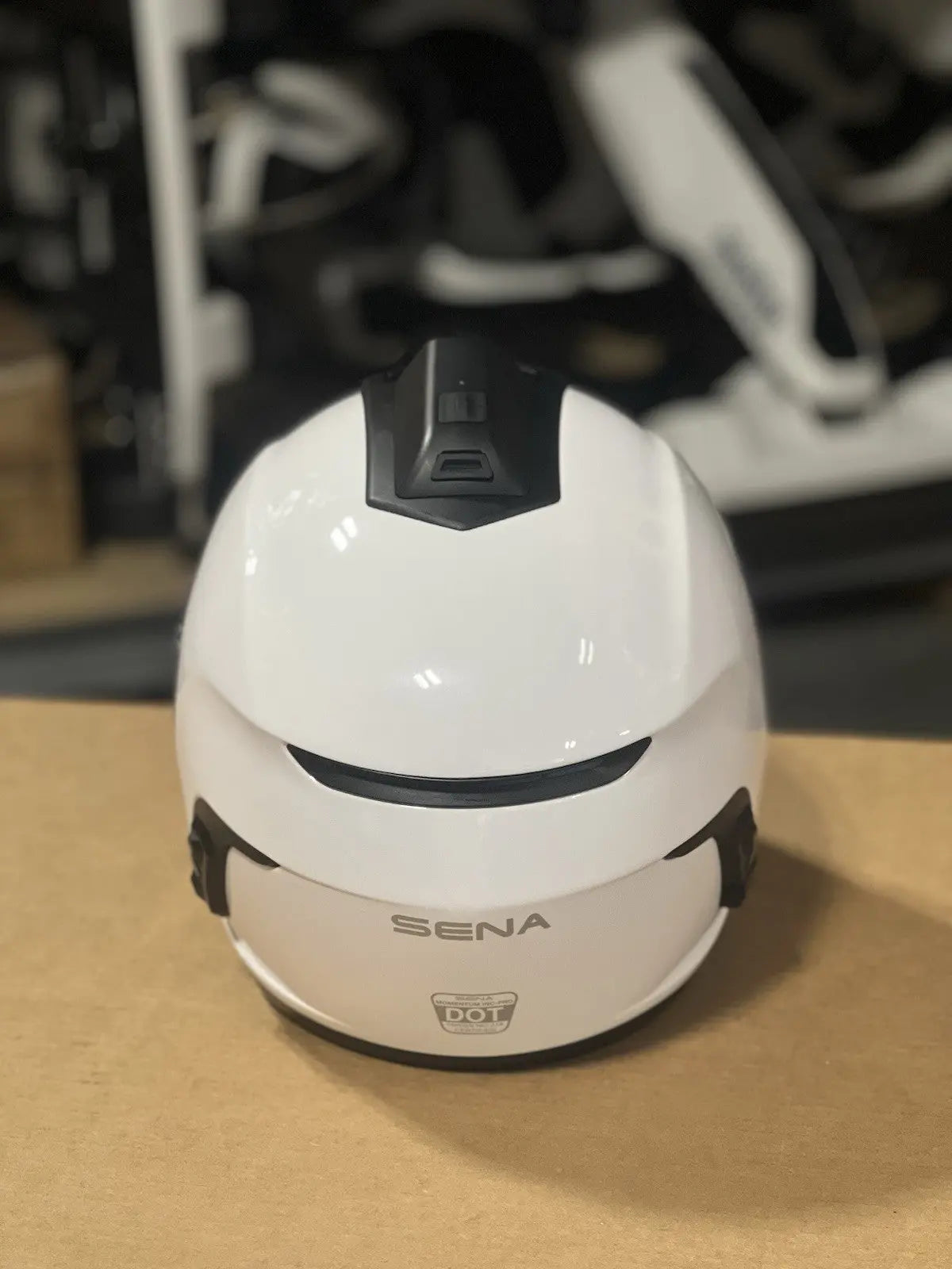 Sena Momentum INC Pro Bluetooth Camera Motorcycle Helmet, White, XXL
