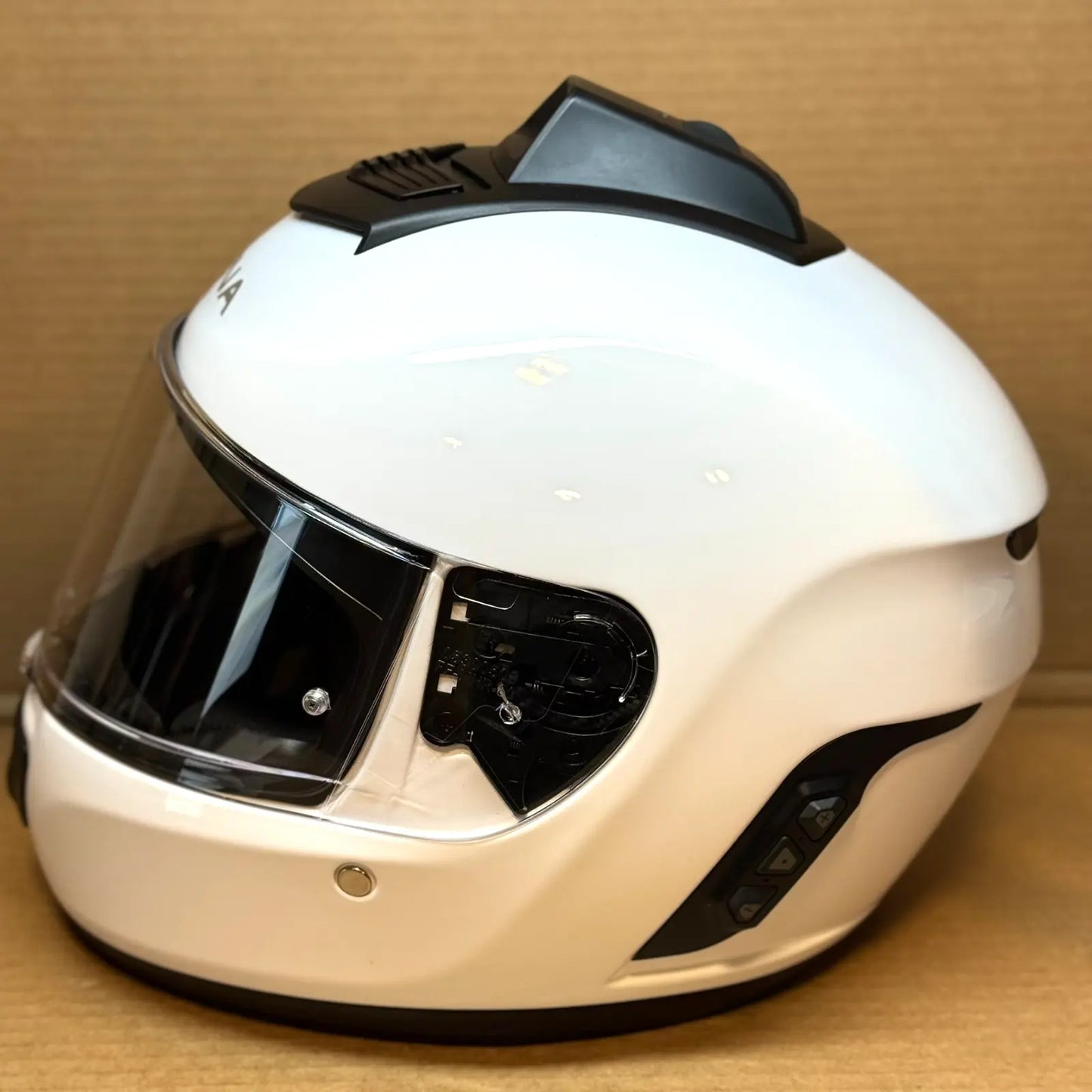 Sena Momentum Pro Bluetooth Camera Motorcycle Helmet, Glossy White, XL
