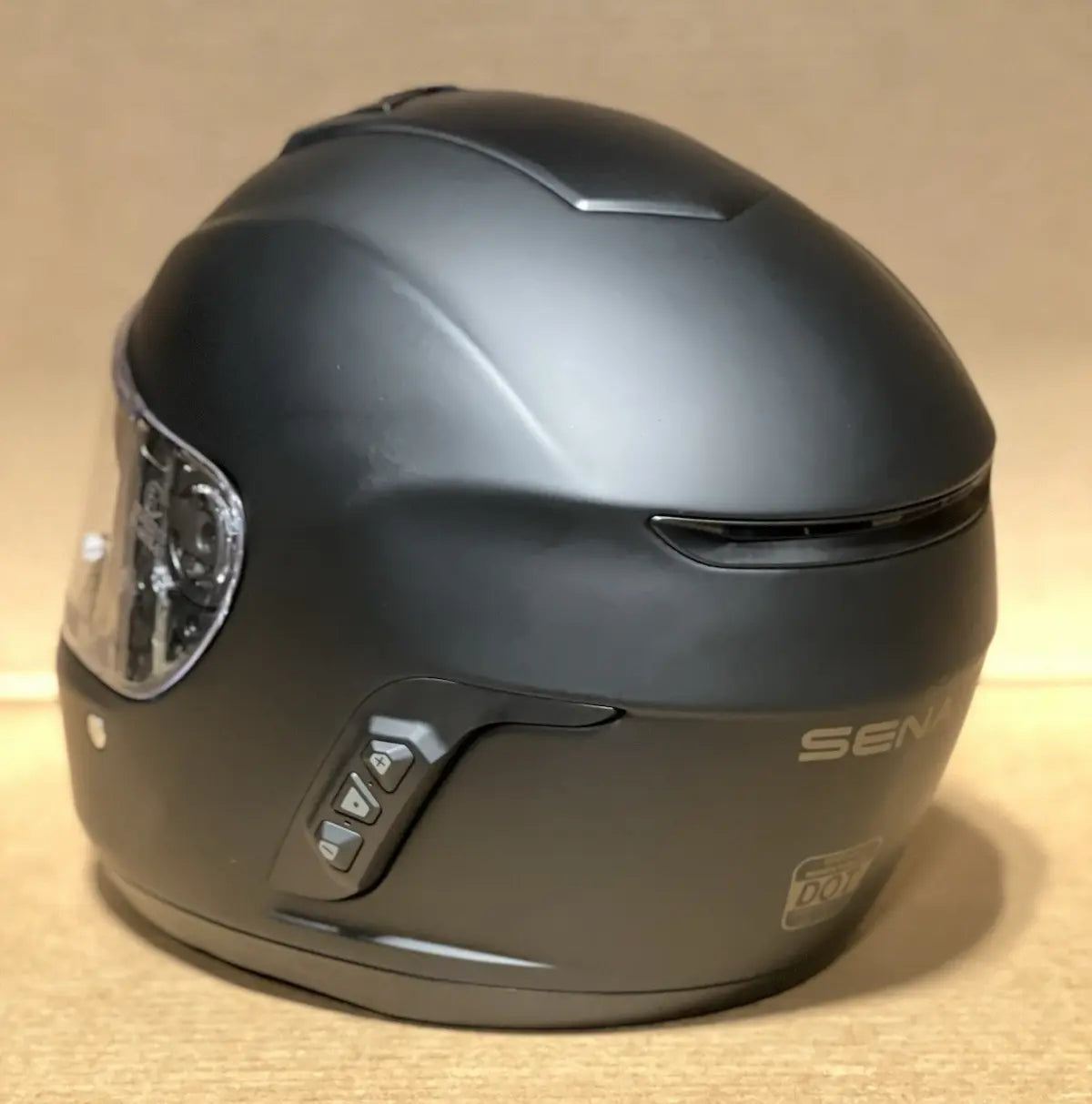 Sena Momentum Bluetooth Motorcycle Helmet, Matte Black, Medium