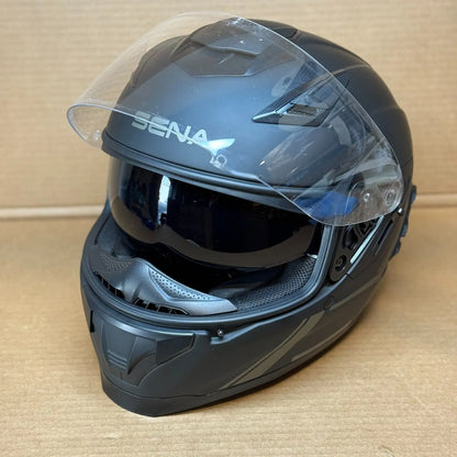 Sena Stryker Bluetooth Motorcycle Helmet, Matte Black, Large, Scratched Visor