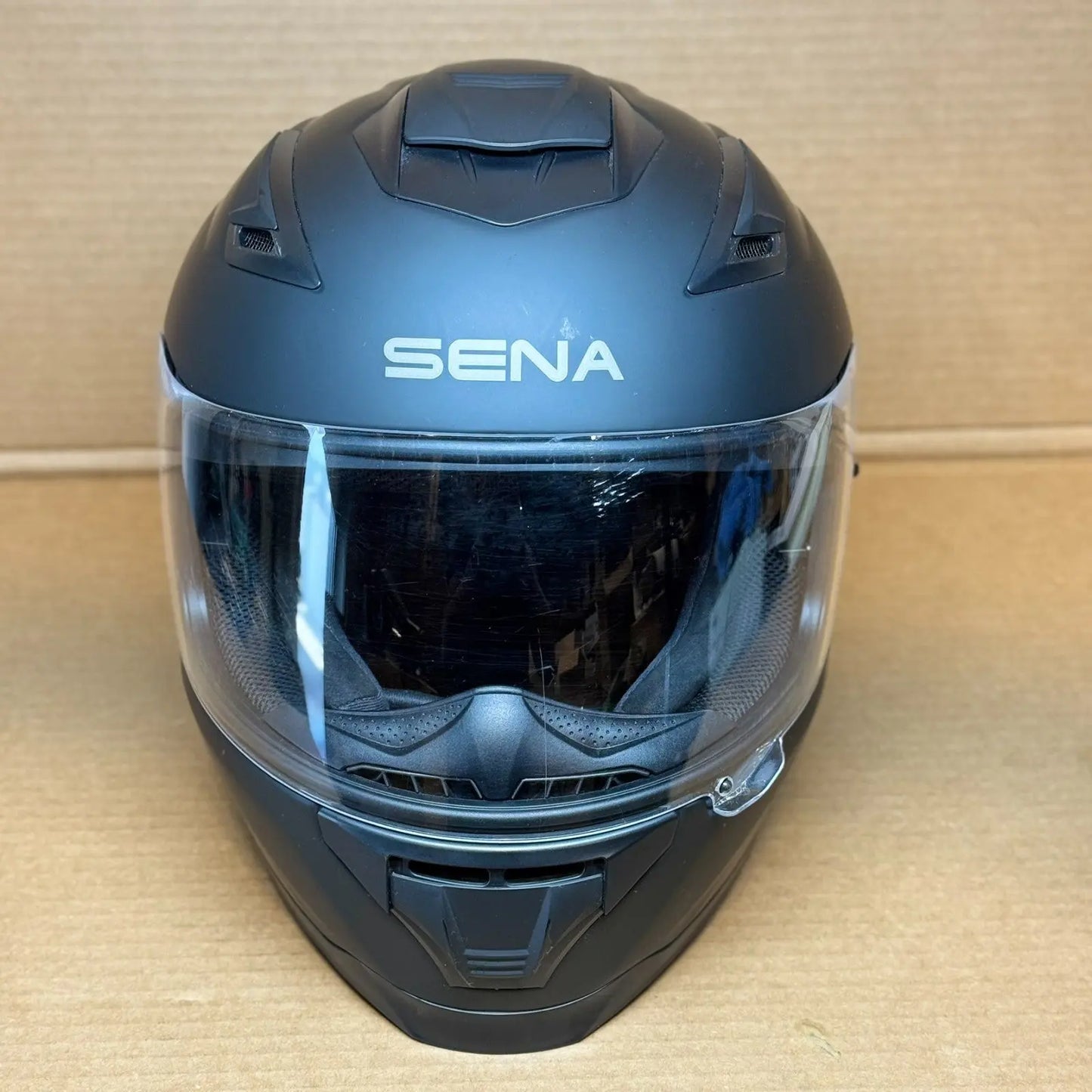 Sena Stryker Bluetooth Motorcycle Helmet, Matte Black, Large, Scratched