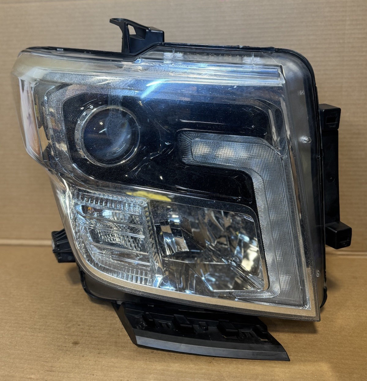 2016-2019 Nissan Titan XD Right Driver Side LED Headlight, OEM Chrome, Pro-4X