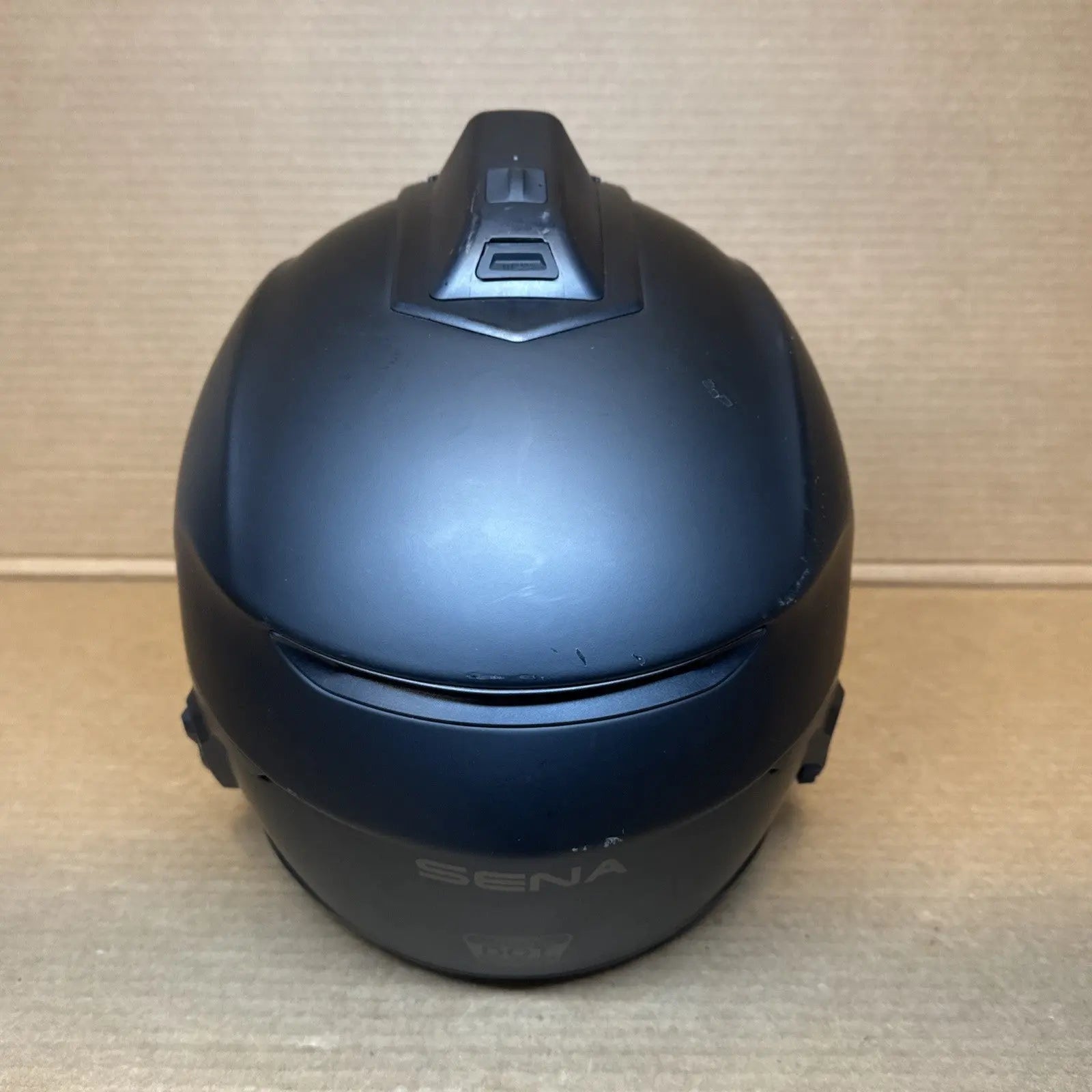 Sena Momentum Pro Bluetooth Camera Motorcycle Helmet, Matte Black, XL, Scratched