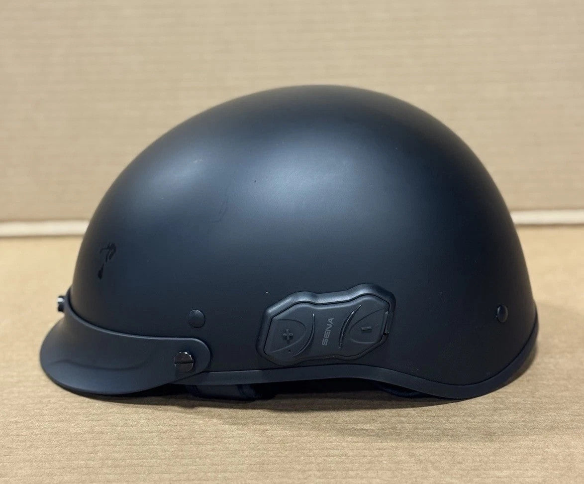 Sena Cavalry 10R Bluetooth Half Helmet, Matte Black, Small