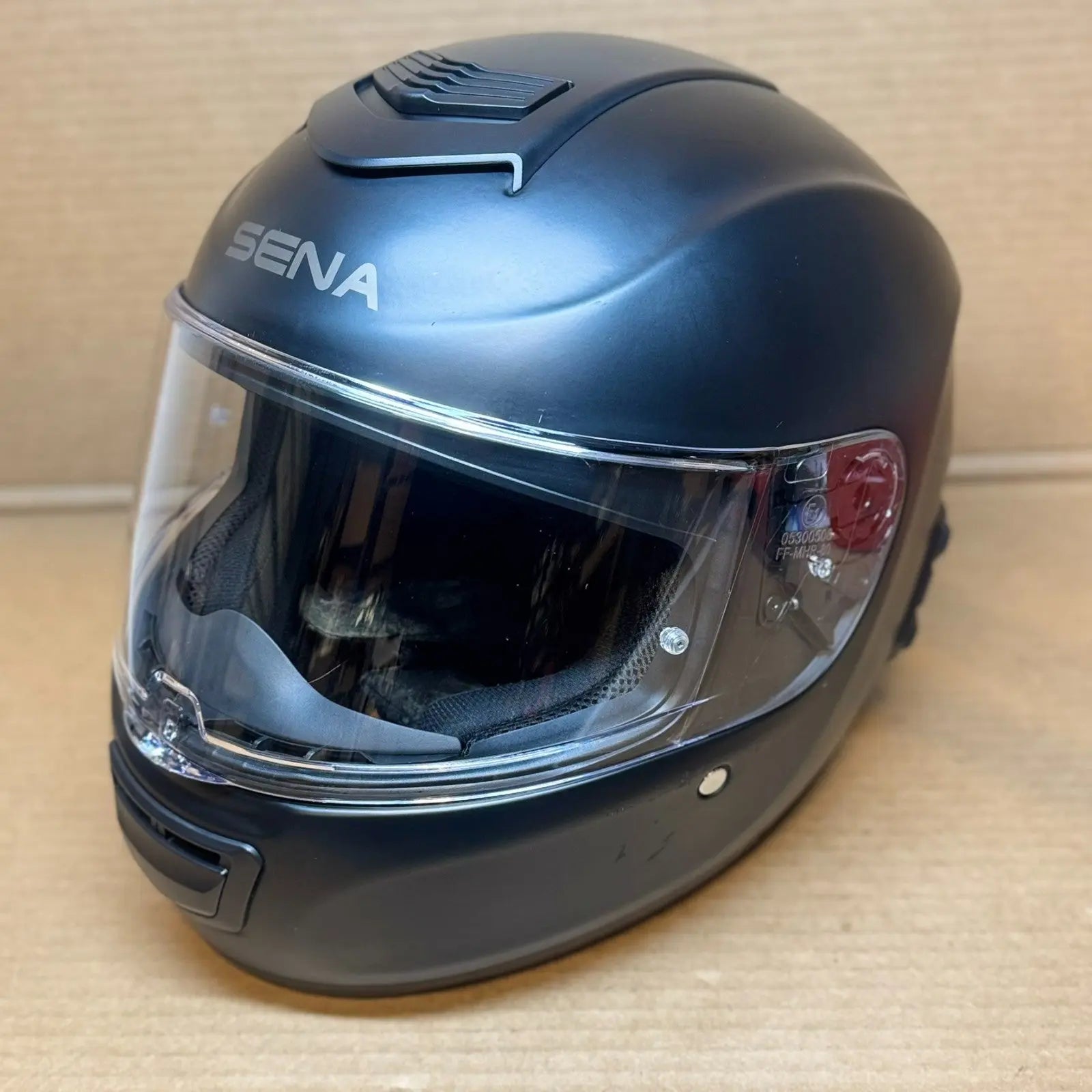 Sena Momentum INC Bluetooth Motorcycle Helmet, Matte Black, XL, Scratched