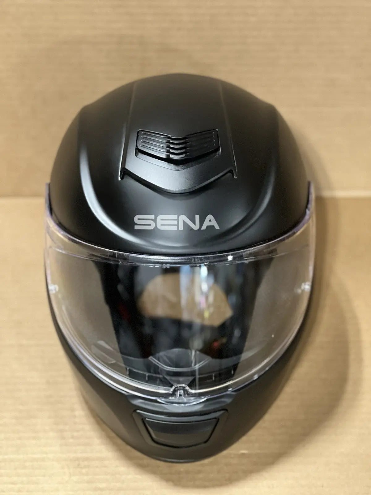 Sena Momentum EVO M Bluetooth Motorcycle Helmet with Mesh Intercom, Matte Black, Large