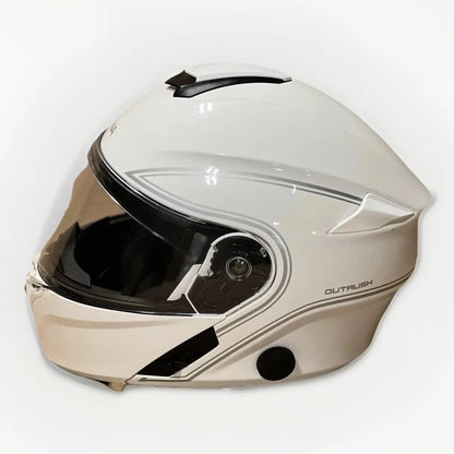 Sena Outrush Modular Flip-up Bluetooth Motorcycle Helmet, Glossy White, XL