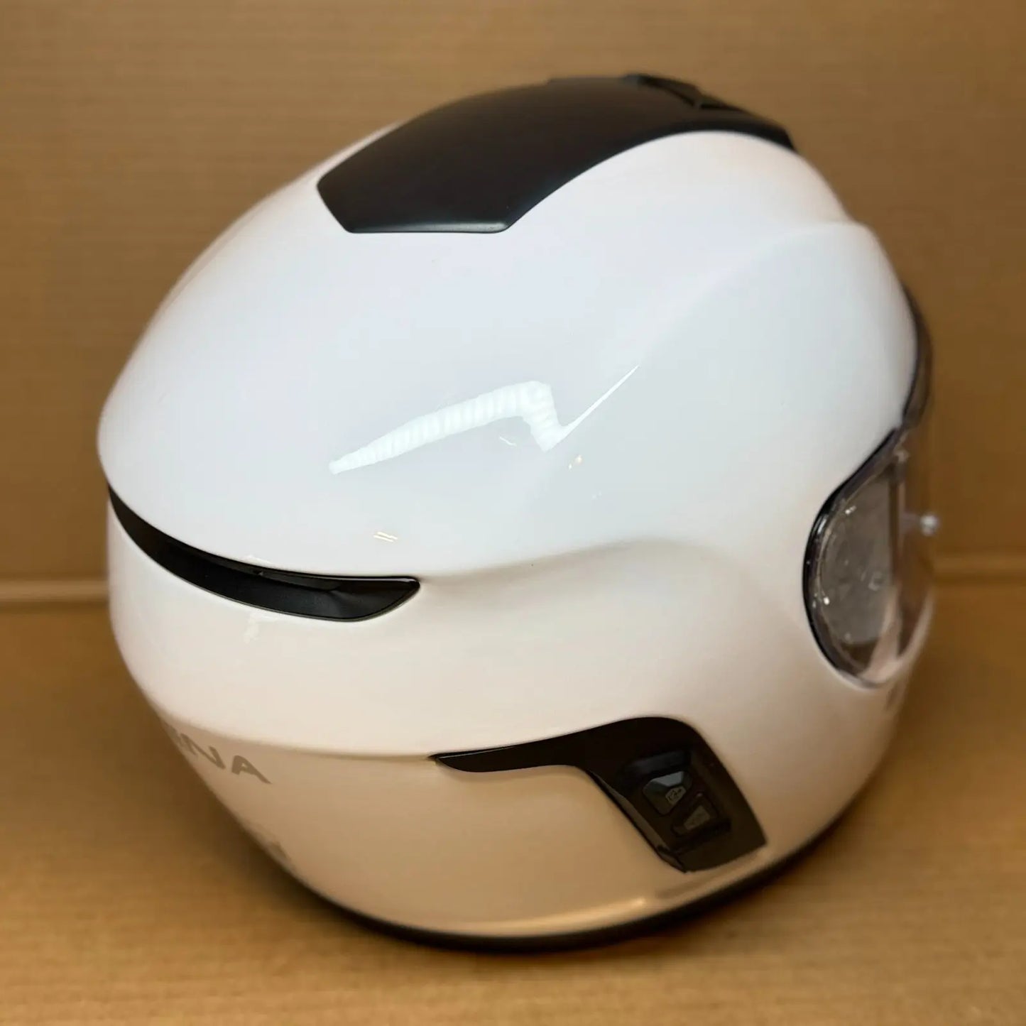 Sena Momentum INC Bluetooth Camera Motorcycle Helmet, Glossy White, Medium, Minor Damage