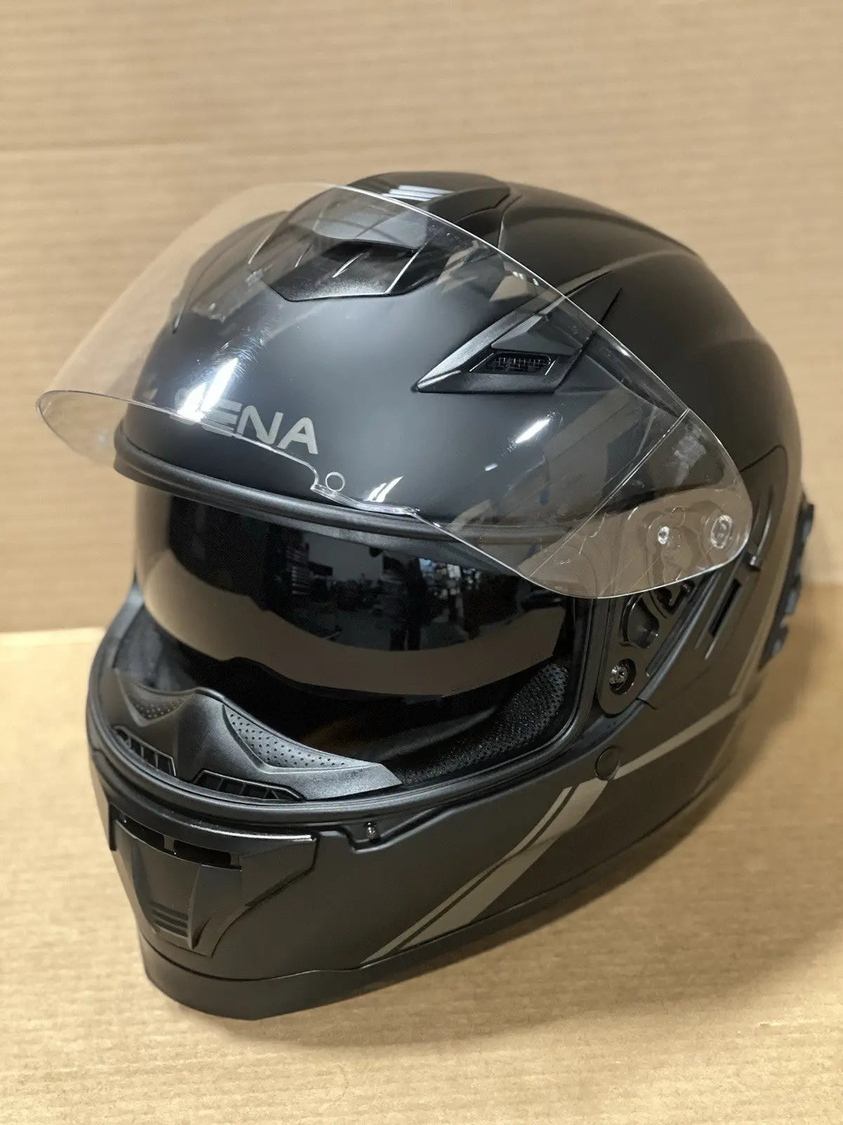 Sena Stryker Bluetooth Motorcycle Helmet, Matte Black, Large