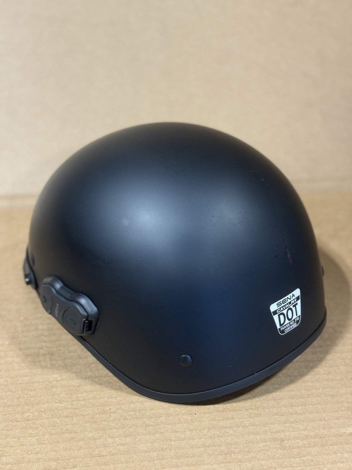 Sena Cavalry 10R Bluetooth Half Helmet, Matte Black, Medium, Scratched