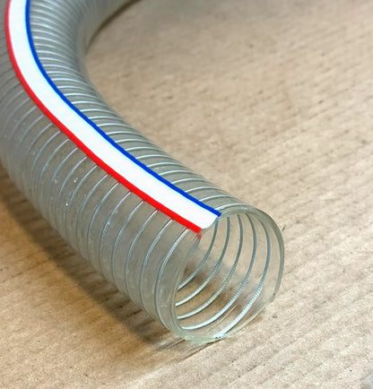 2 inch ID x 2-1/4 inch OD Heavy Duty Wire Suction PVC Flexible Tubing Hose