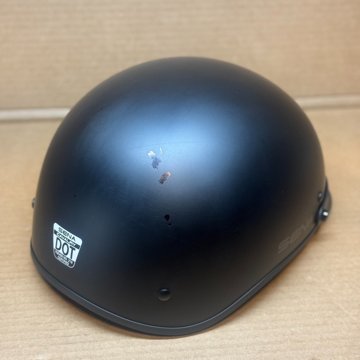 Sena Cavalry 10R Bluetooth Half Helmet, Matte Black, XS, Scratched