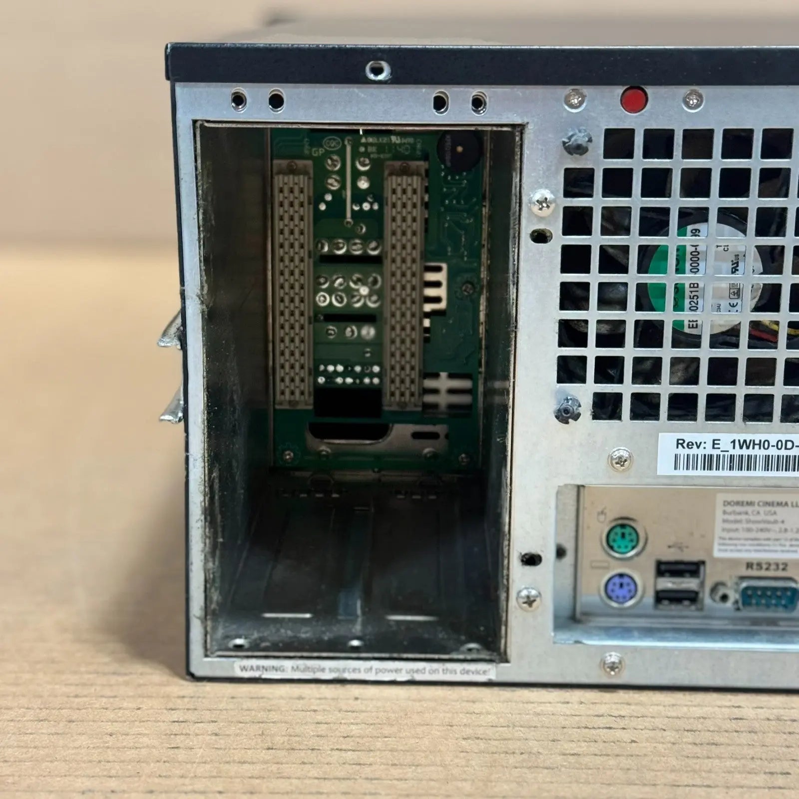 Doremi ShowVault Digital Cinema Server, No Power Supply