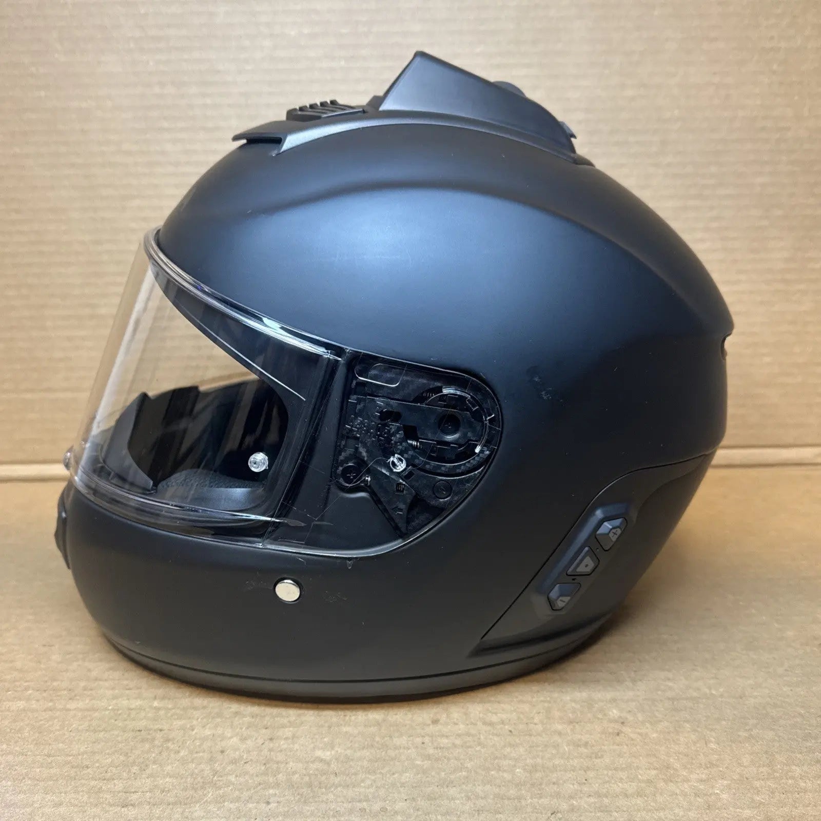Sena Momentum Pro Bluetooth Camera Motorcycle Helmet, Matte Black, XL, Scratched