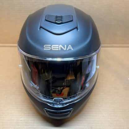 Sena Momentum Bluetooth Motorcycle Helmet, Matte Black, Large, Scratched