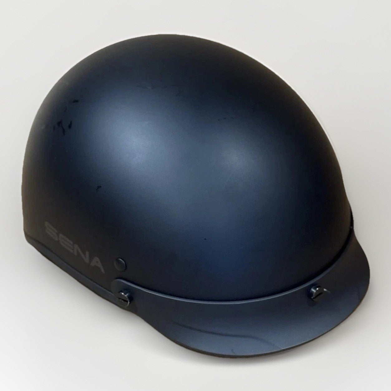 Sena Cavalry 10R Bluetooth Half Helmet, Matte Black, Medium, Scratched